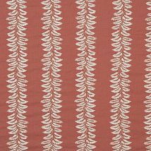 Фото: льняная красная ткань с вышивкой BF10533/310- Ампир Декор