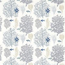 Фото: ткань из льна для портьер с морским дизайном 233300- Ампир Декор