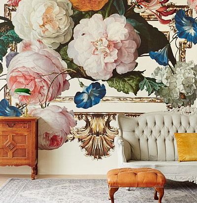 панно с цветами и рамой 358111  - 1