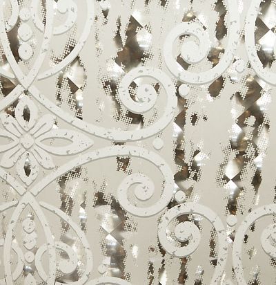 3D-обои с серебристым узором 342022 