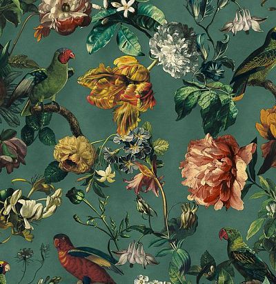 Классический рисунок с цветами и птицами 307305 