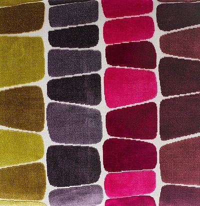 Обивочный бархат в яркую полоску Taman Lotus 