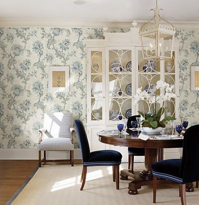 обои с голубым рисунком CD002504 Chelsea Decor Wallpapers - 1