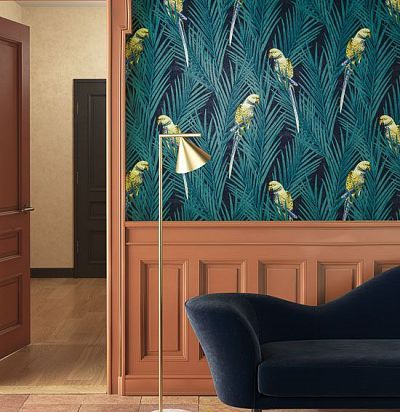 Яркие попугаи в монохромных джунглях, имитация объема в сложной технике нанесения чернил. Khroma - 1