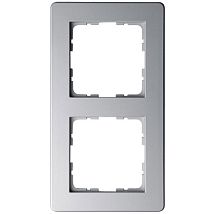 Фото: Рамка G-Flex 2-постовая, цвет Алюминий- Ампир Декор