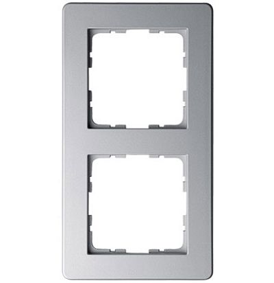 Рамка G-Flex 2-постовая, цвет Алюминий Jasmart