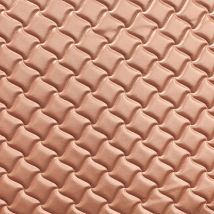 Фото: Стеганые обои розовато-карамельные дизайн клевер 10-003-016-00- Ампир Декор