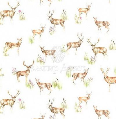 портьерная английская ткань Wild Deer Cream Voyage Decoration