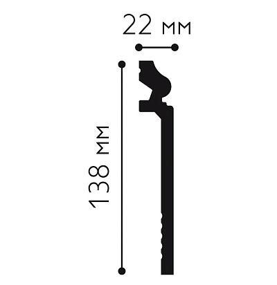 Mallers light MS138 плинтус (138х22х2000 мм) Mallers - 1
