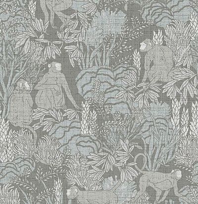 обои серые с обезьянами 13531 ARTE