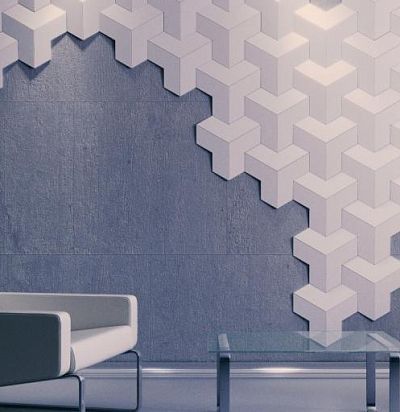 E-0041 3D  Nord Дизайнерская панель из гипса  - 1