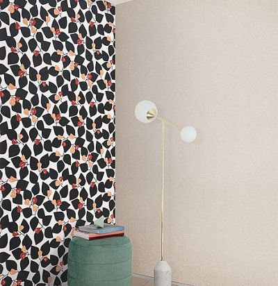 Обои с графичными листьями KOS305 Khroma Zoom - 1