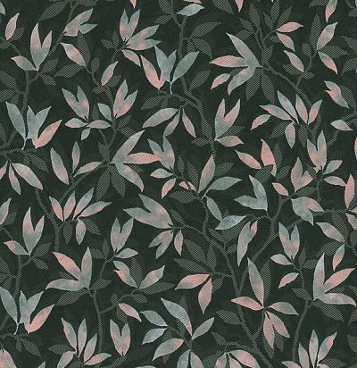 обои темно-зеленые с листьями KUR603 Khroma