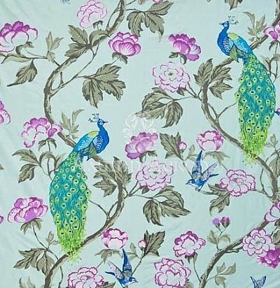 английская ткань для портьер Arabesque Duck Egg 