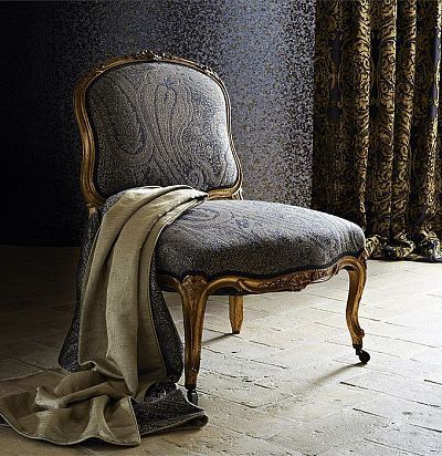 жаккардовая ткань темного оттенка 331205 Zoffany - 2