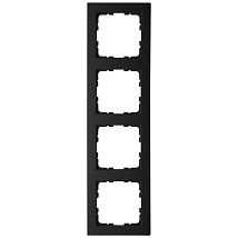 Фото: Рамка G-Classic  4-постовая, цвет черный матовый (soft touch)- Ампир Декор