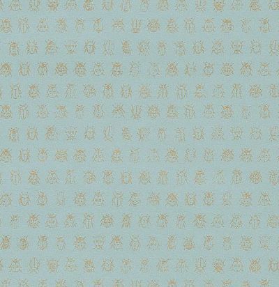 обои с золотистыми жучками 375031 