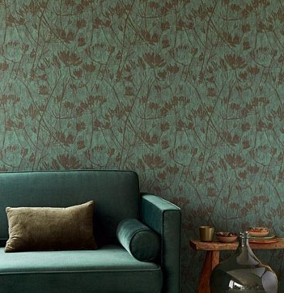 обои темно-изумрудные 379054  - 1