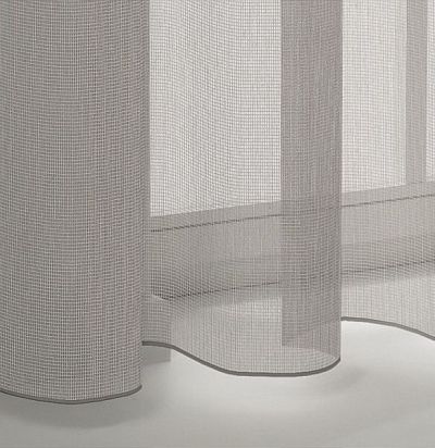 ткань современная полупрозрачная отделанная серебряной нитью 3040-312 ADO - 1