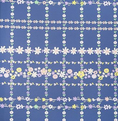 обои синие с цветами 359031 