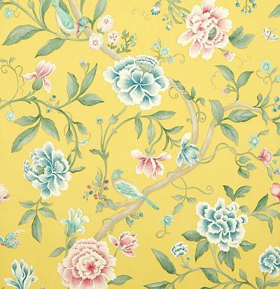 обои современные дизайн  цветы и птицы DCAVPO102 Sanderson