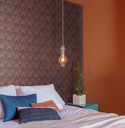 обои с оранжевым рисунком ONY003 Khroma Zoom - 1