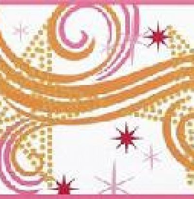 Обои белые со звездами DK5806B  - 1