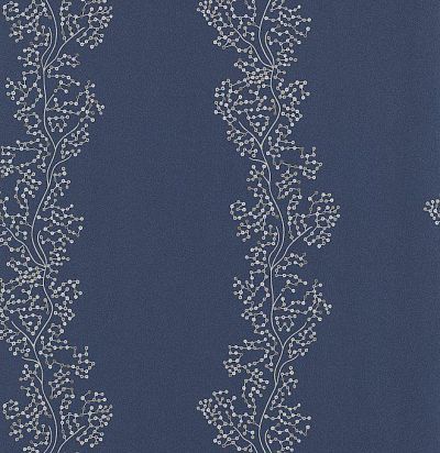 синие полосатые обои 213039 Sanderson