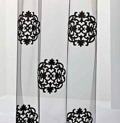 тюль-сетка с аппликацией Victoria 02  - 2