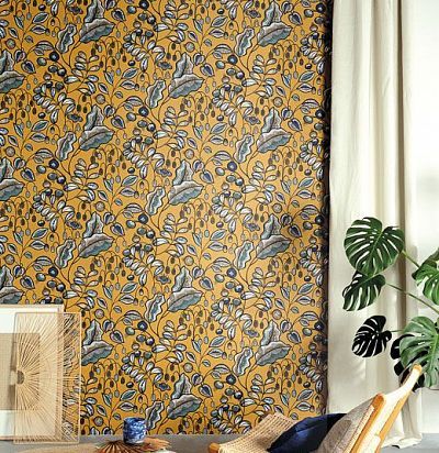 обои современные  дизайнерские листья и ягоды HIA005 Khroma Zoom - 1