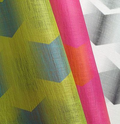 негорючая ткань для портьер с геометрическим дизайном Batumi CS 02  - 1