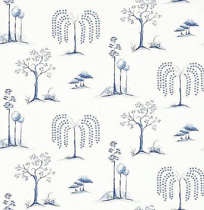 светлые обои с деревьями 213724 Sanderson