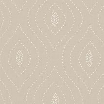 Фото: Ткань Thibaut Biscayne W75703 Balboa dots embroidery White on Flax- Ампир Декор
