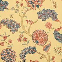 Фото: желтые обои с индийскими узорами DCAVPA104- Ампир Декор