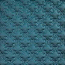 Фото: Стеганые обои  серо-голубые дизайн Дамаск 20-022-117-00- Ампир Декор