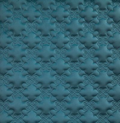 Стеганые обои  серо-голубые дизайн Дамаск 20-022-117-00 