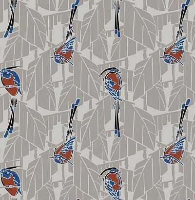 Обои со стилизованными птичками FOL602 Khroma