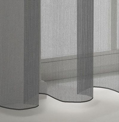 ткань современная полупрозрачная отделанная серебряной нитью 3040-994 ADO - 1