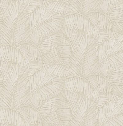 Белые обои с крупными листьями 75204 ARTE