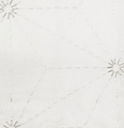 лен с вышивкой и стеклярусом Estrella Voile White Voyage Decoration