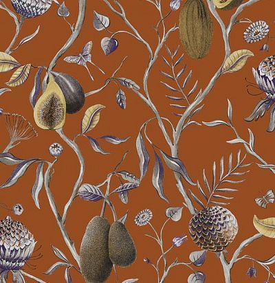 Папайя на ветках, сочетание классической и цифровой технике нанесения. Khroma