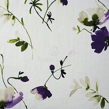 Фото: натуральная ткань с акварельным принтом 10369.44- Ампир Декор