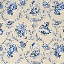 Фото: Ткань Thibaut Biscayne F95744 Sumba shell Blue on Natural- Ампир Декор