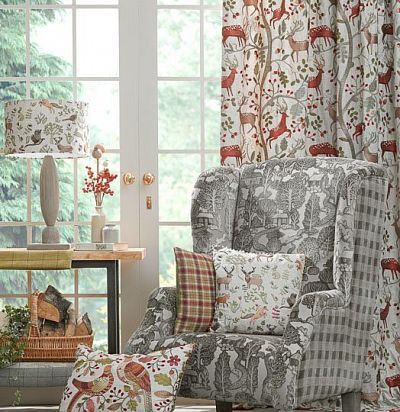 ткань в клетку светлого оттенка Brecon Birch  - 1