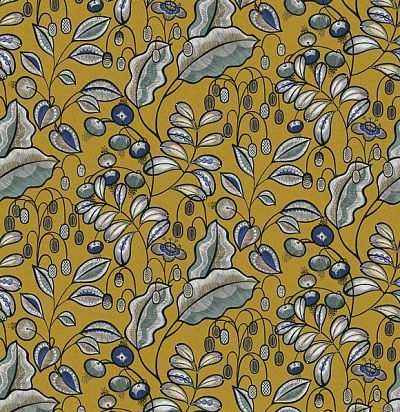 обои современные  дизайнерские листья и ягоды HIA005 Khroma Zoom