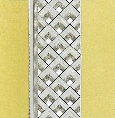 ткань современная плотная  с вышитым геометрическим узором 15467-194 Zimmer+Rohde