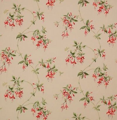 Хлопок из Англии F4305/01 Octavia Linen Tomato/Green Colefax and Fowler