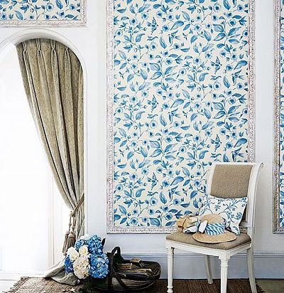 обои с цветами и птицами 213061 Sanderson - 1