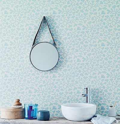 голубые обои для спальни 213736 Sanderson - 2