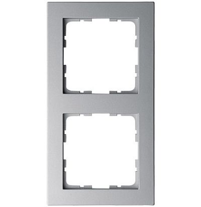 Рамка G-Classic  2-постовая, цвет Алюминий Jasmart